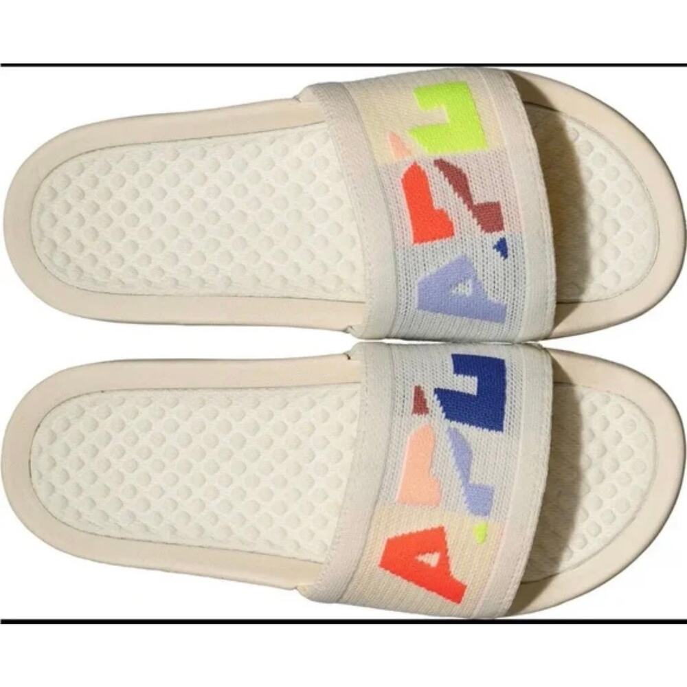 New APL techloom pristine neon blocked slides sandals size 9 - Picture 2 of 6